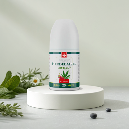 Unguent pentru cai cu cânepă cald ROLL-ON